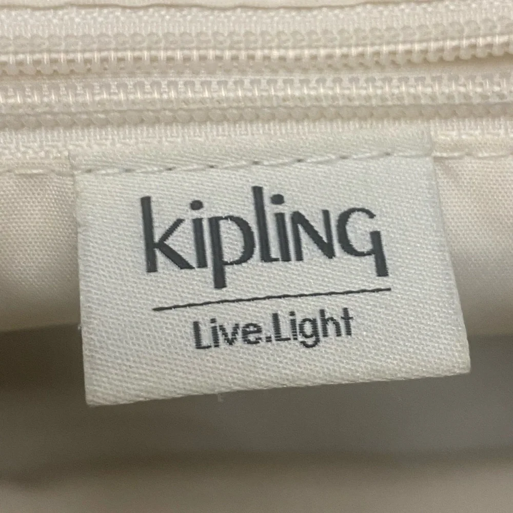 Kipling City Navy and White Chevron Patterned Backpack Water Resistant